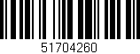 Código de barras (EAN, GTIN, SKU, ISBN): '51704260'