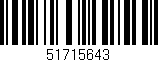 Código de barras (EAN, GTIN, SKU, ISBN): '51715643'