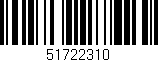 Código de barras (EAN, GTIN, SKU, ISBN): '51722310'