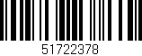 Código de barras (EAN, GTIN, SKU, ISBN): '51722378'