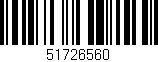 Código de barras (EAN, GTIN, SKU, ISBN): '51726560'