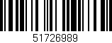 Código de barras (EAN, GTIN, SKU, ISBN): '51726989'