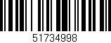 Código de barras (EAN, GTIN, SKU, ISBN): '51734998'