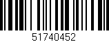 Código de barras (EAN, GTIN, SKU, ISBN): '51740452'