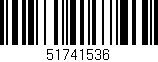 Código de barras (EAN, GTIN, SKU, ISBN): '51741536'