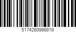 Código de barras (EAN, GTIN, SKU, ISBN): '5174260986819'
