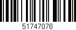 Código de barras (EAN, GTIN, SKU, ISBN): '51747076'