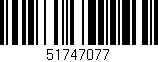 Código de barras (EAN, GTIN, SKU, ISBN): '51747077'