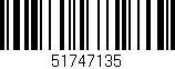 Código de barras (EAN, GTIN, SKU, ISBN): '51747135'