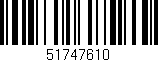 Código de barras (EAN, GTIN, SKU, ISBN): '51747610'