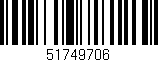 Código de barras (EAN, GTIN, SKU, ISBN): '51749706'