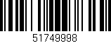 Código de barras (EAN, GTIN, SKU, ISBN): '51749998'