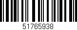 Código de barras (EAN, GTIN, SKU, ISBN): '51765938'