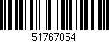 Código de barras (EAN, GTIN, SKU, ISBN): '51767054'