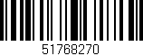 Código de barras (EAN, GTIN, SKU, ISBN): '51768270'