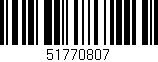 Código de barras (EAN, GTIN, SKU, ISBN): '51770807'