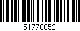 Código de barras (EAN, GTIN, SKU, ISBN): '51770852'