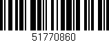 Código de barras (EAN, GTIN, SKU, ISBN): '51770860'