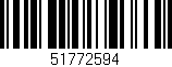 Código de barras (EAN, GTIN, SKU, ISBN): '51772594'