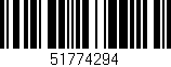 Código de barras (EAN, GTIN, SKU, ISBN): '51774294'