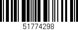 Código de barras (EAN, GTIN, SKU, ISBN): '51774298'