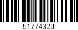 Código de barras (EAN, GTIN, SKU, ISBN): '51774320'