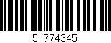 Código de barras (EAN, GTIN, SKU, ISBN): '51774345'