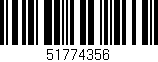Código de barras (EAN, GTIN, SKU, ISBN): '51774356'