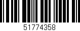 Código de barras (EAN, GTIN, SKU, ISBN): '51774358'
