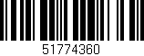 Código de barras (EAN, GTIN, SKU, ISBN): '51774360'