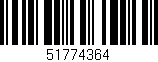 Código de barras (EAN, GTIN, SKU, ISBN): '51774364'