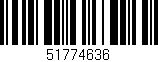 Código de barras (EAN, GTIN, SKU, ISBN): '51774636'