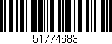 Código de barras (EAN, GTIN, SKU, ISBN): '51774683'