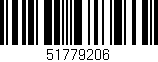 Código de barras (EAN, GTIN, SKU, ISBN): '51779206'