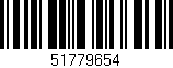 Código de barras (EAN, GTIN, SKU, ISBN): '51779654'
