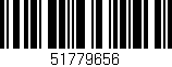 Código de barras (EAN, GTIN, SKU, ISBN): '51779656'