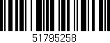 Código de barras (EAN, GTIN, SKU, ISBN): '51795258'