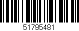 Código de barras (EAN, GTIN, SKU, ISBN): '51795481'