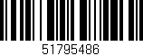 Código de barras (EAN, GTIN, SKU, ISBN): '51795486'