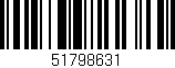 Código de barras (EAN, GTIN, SKU, ISBN): '51798631'