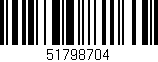 Código de barras (EAN, GTIN, SKU, ISBN): '51798704'