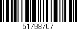 Código de barras (EAN, GTIN, SKU, ISBN): '51798707'