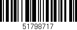 Código de barras (EAN, GTIN, SKU, ISBN): '51798717'