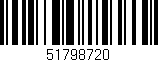 Código de barras (EAN, GTIN, SKU, ISBN): '51798720'