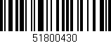 Código de barras (EAN, GTIN, SKU, ISBN): '51800430'