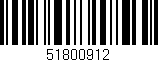 Código de barras (EAN, GTIN, SKU, ISBN): '51800912'