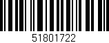 Código de barras (EAN, GTIN, SKU, ISBN): '51801722'