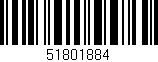 Código de barras (EAN, GTIN, SKU, ISBN): '51801884'