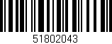Código de barras (EAN, GTIN, SKU, ISBN): '51802043'