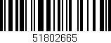 Código de barras (EAN, GTIN, SKU, ISBN): '51802665'